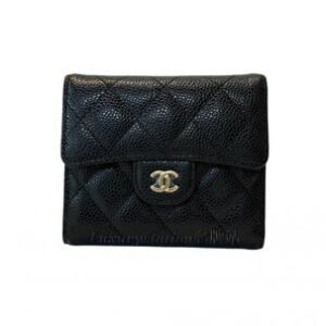 全新Chanel AP0231 CLASSIC SMALL FLAP WALLET黑色牛皮荔枝紋金扣